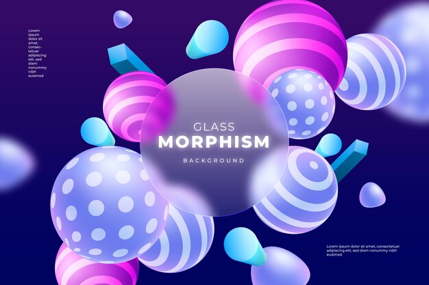 Fondo de glassmorphism en gradiente