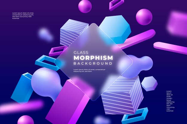 Fondo de glassmorphism en gradiente