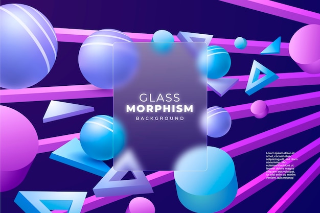 Fondo de glassmorphism en gradiente