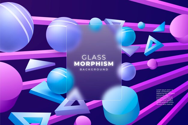 Fondo de glassmorphism en gradiente