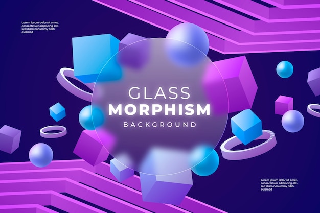 Fondo de glassmorphism en gradiente