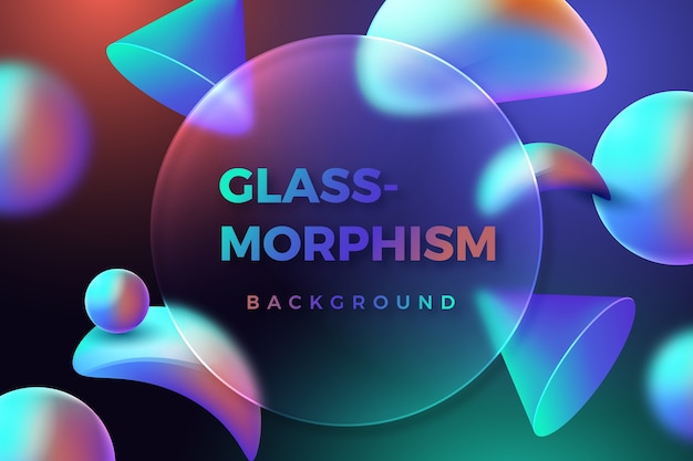 Fondo de glassmorphism en gradiente
