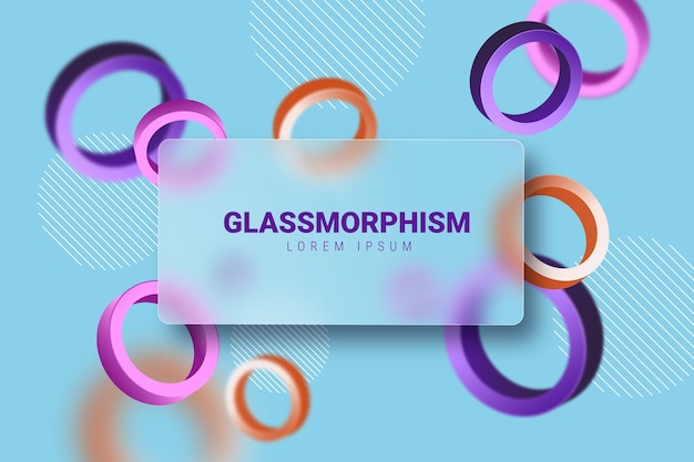 Fondo de glassmorphism en gradiente