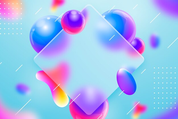 Fondo de glassmorphism en gradiente