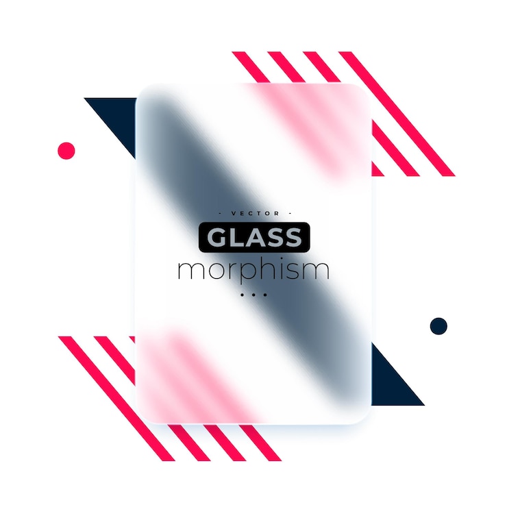 Vector gratuito fondo de glassmorphism de moda con diseño de gradiente abstracto