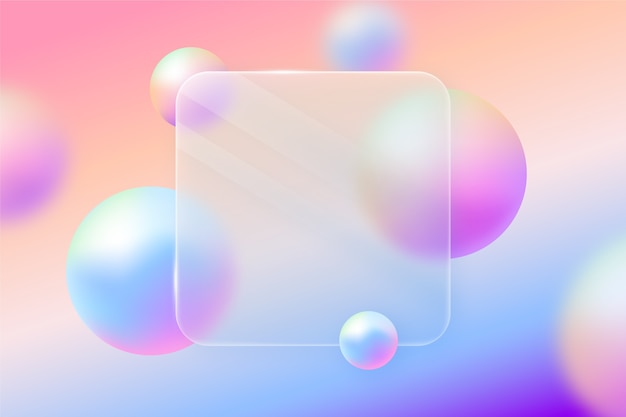 Fondo de glassmorphism realista
