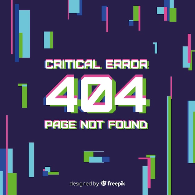 Vector gratuito fondo glitch error 404