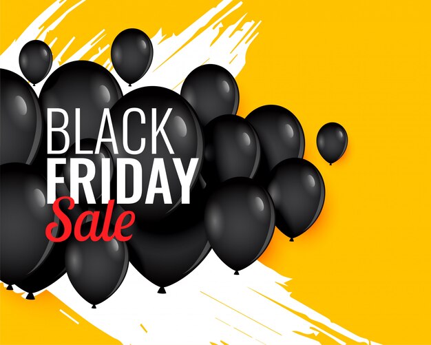 Fondo de globo negro viernes en venta y promoción.