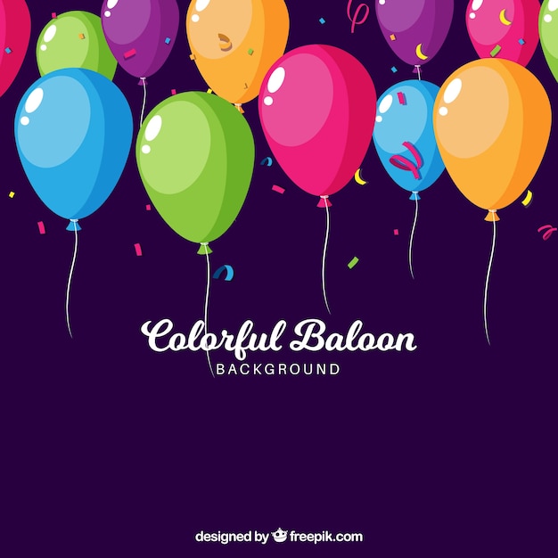 Vector gratuito fondo de globos coloridos para celebrar