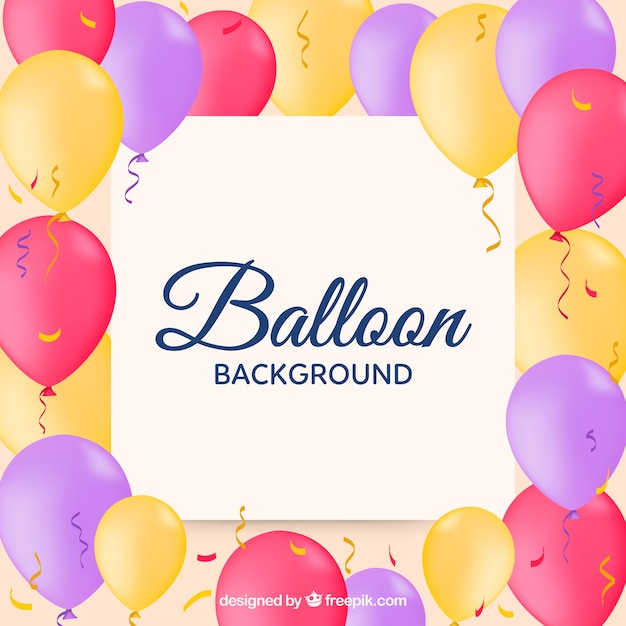 Fondo de globos coloridos para celebrar