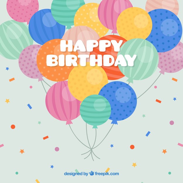 Fondo de globos coloridos para celebrar