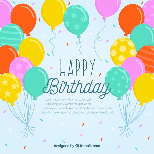 El fondo de globos coloridos para celebrar