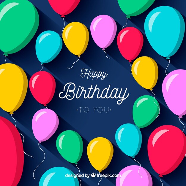 Fondo de globos coloridos para celebrar