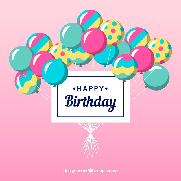 Fondo de globos coloridos para celebrar