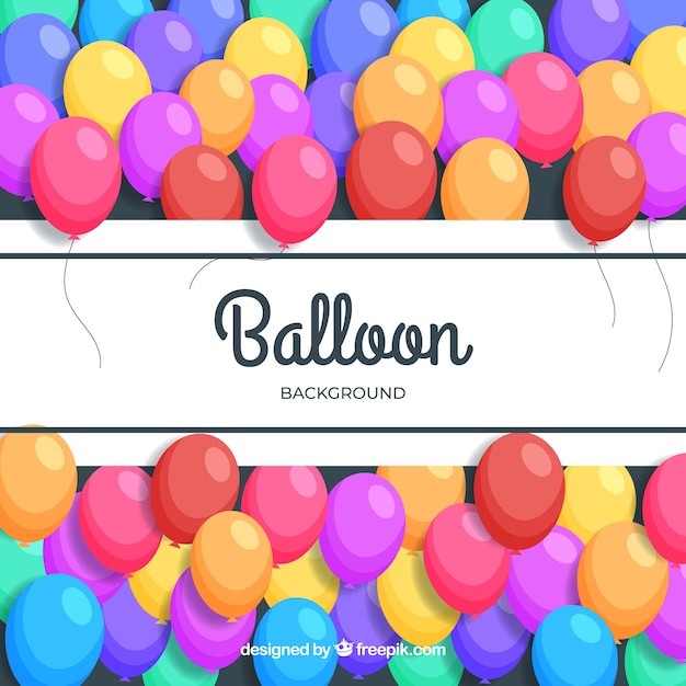 Fondo de globos coloridos para celebrar