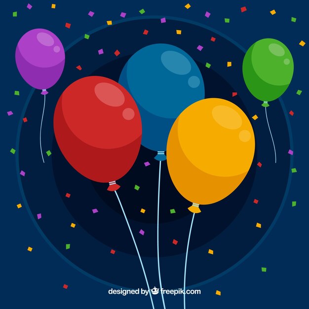 Fondo de globos de coloridos para celebrar