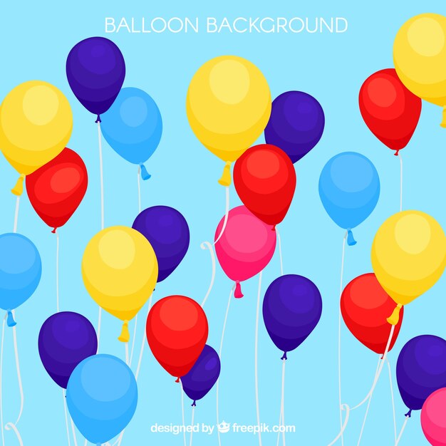 Fondo de globos de coloridos para celebrar