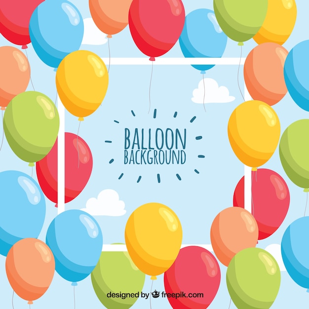 Vector gratuito fondo de globos de coloridos para celebrar