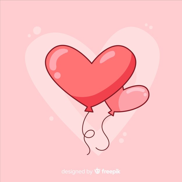 Fondo de globos de corazón