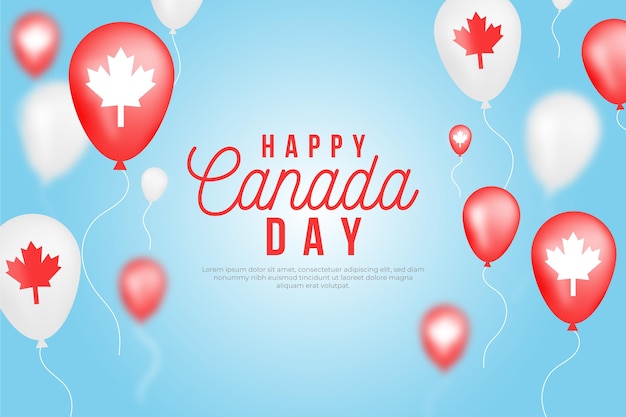 Fondo de globos del día de canadá