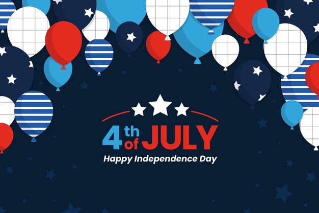 Fondo de globos del día de la independencia