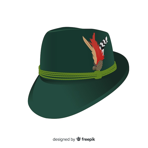 Vector gratuito fondo de gorra tradicional del oktoberfest