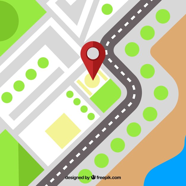 Fondo de gps con localizador 