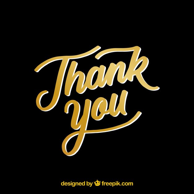 Fondo de gracias con lettering dorado