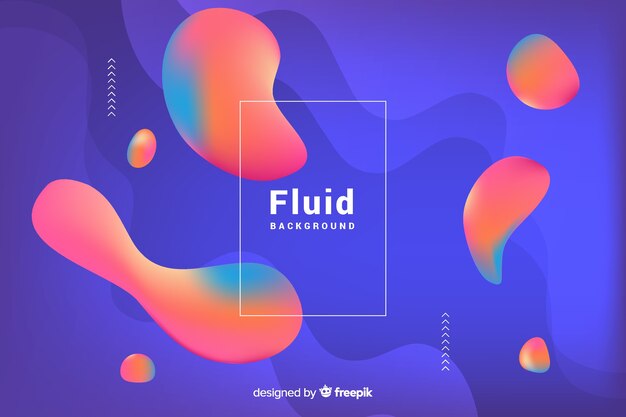 Fondo de gradiente abstracto con formas fluidas