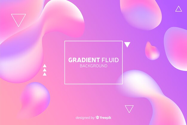 Fondo de gradiente abstracto con formas fluidas