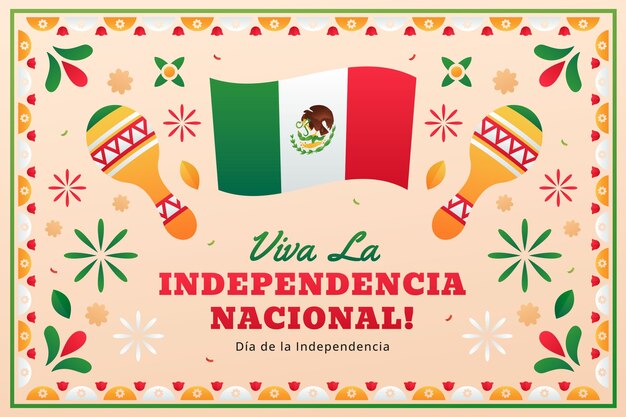 Fondo gradiente para la celebración del Día de la Independencia de México