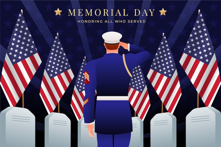 Vector gratuito fondo de gradiente para la celebración del día del memorial de los ee.uu.
