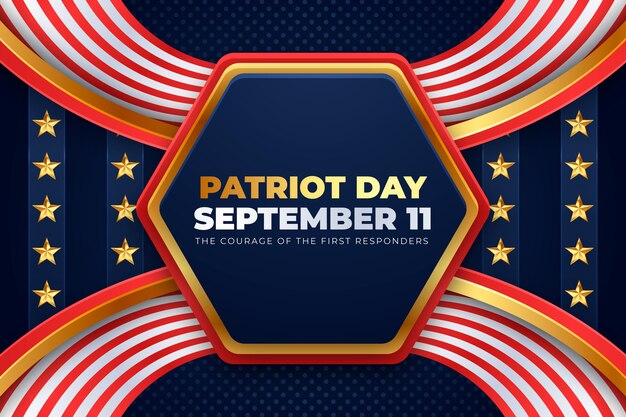 Fondo gradiente para la celebración del Día del Patriota del 11 de septiembre