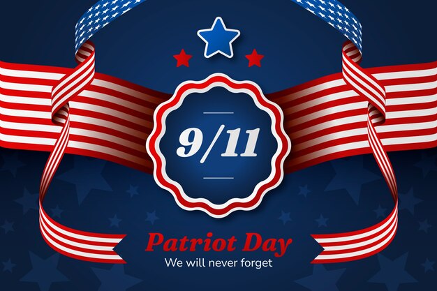 Fondo gradiente para la celebración del Día del Patriota del 11 de septiembre