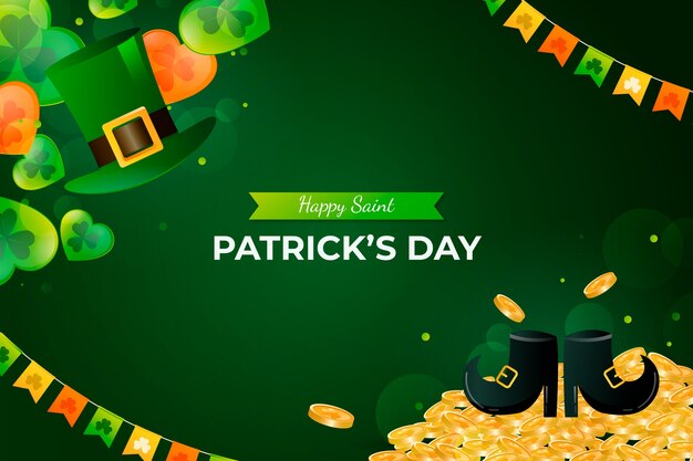 Fondo gradiente para la celebración del día de San Patricio
