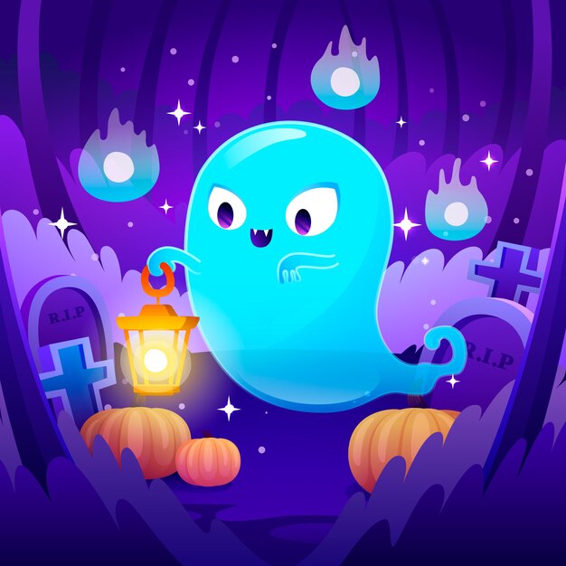 Fondo gradiente para la celebración de Halloween