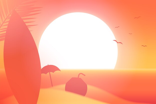 Fondo gradiente para la celebración de la temporada de verano