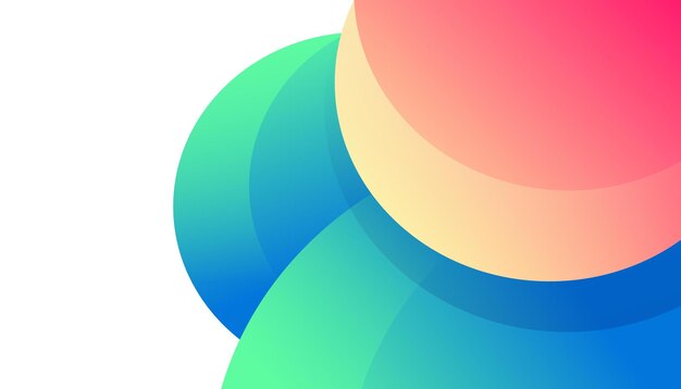 Fondo gradiente de diseño moderno redondo