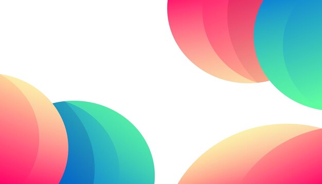 Fondo gradiente de diseño moderno redondo