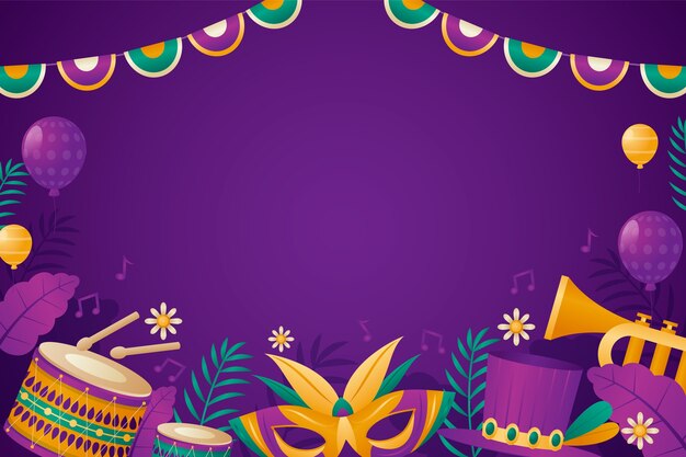 El fondo de gradiente para el festival de Mardi Gras