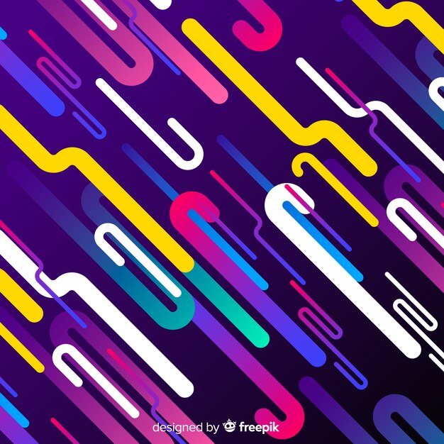 Fondo gradiente con formas dinámicas