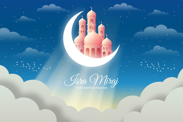 El fondo de gradiente para isra miraj