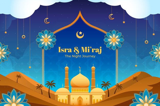 El fondo de gradiente para isra miraj