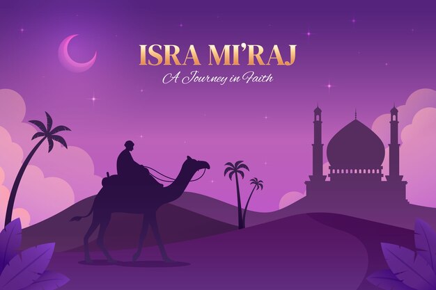 El fondo de gradiente para isra miraj