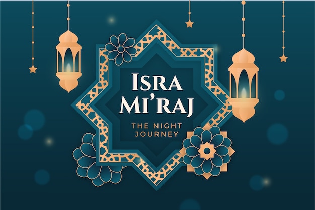 El fondo de gradiente para isra miraj
