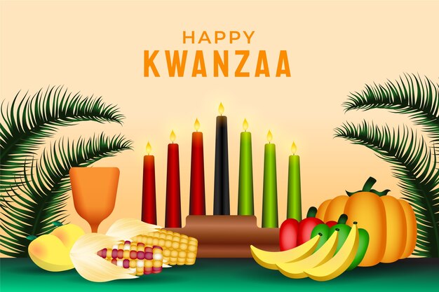 El fondo del gradiente kwanzaa