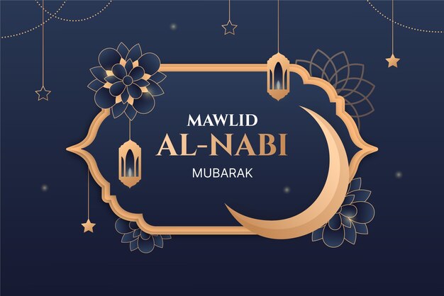 El fondo de gradiente para el mawlid al-nabi
