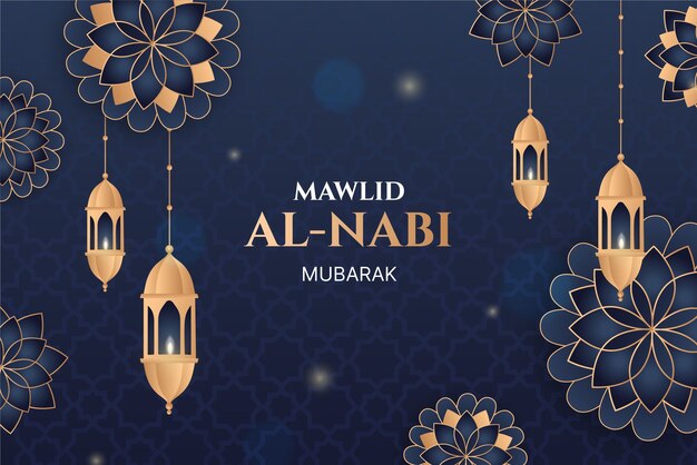 El fondo de gradiente para el mawlid al-nabi