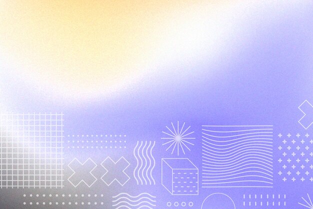 Fondo de gradiente moderno abstracto con textura granulada y formas geométricas