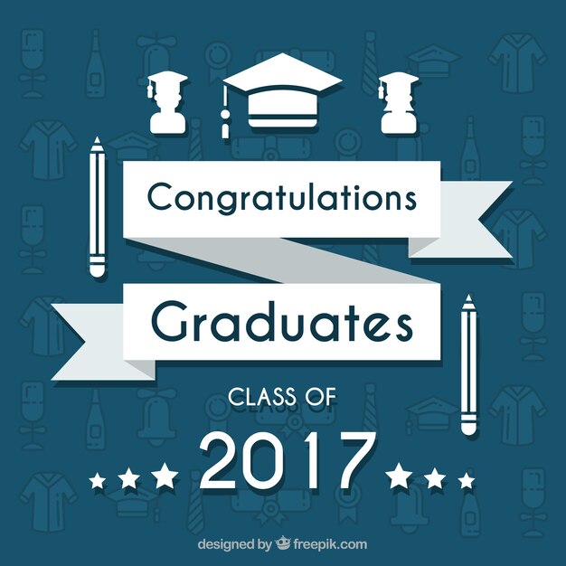 Fondo de graduación con cinta blanca